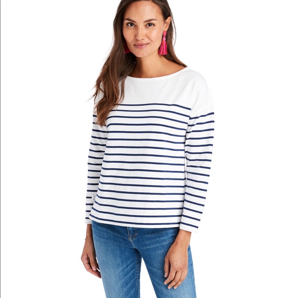 Vineyard Vines Striped Boatneck Top